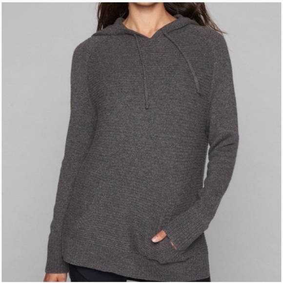 Athleta Aurora Ribbed 100% Cashmere Hoodie Pullover Sweater XS - Picture 1 of 8